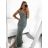 Šaty dlouhé elegantní společenské třpytivé carmen dámské (S/M ONE SIZE) ITALSKÁ MÓDA IMM2251196 S/M hellgrau