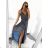 Šaty elegantní dlouhé bez rukávu dámské (S/M ONE SIZE) ITALSKá MóDA IMM22LS24047 starorůžová S/M