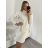 Langes Sommer-Kurzarmkleid für Damen (S / M ONE SIZE) ITALIAN FASHION IMWC222525