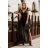 Damen Plus Size (42-46) langes elegantes ärmelloses Partykleid POLISH FASHION PMLBC23265-10 schwarz 34