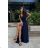 Damen Plus Size (42-46) langes elegantes ärmelloses Partykleid POLISH FASHION PMLBC23265-10 dunkelblau 34