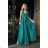 Damen Plus Size (42-46) langes elegantes ärmelloses Partykleid POLISH FASHION PMLBC23265-10 grün 34