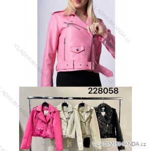 Damen-Langarm-Lederjacke (S-XL) ITALIAN FASHION IMM23MS228058