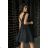 Damen Plus Size (42-46) langes elegantes ärmelloses Partykleid POLISH FASHION PMLBC23265-10 schwarz 40