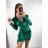 Šaty letní na ramínka dámské (S/M ONE SIZE) ITALSKÁ MÓDA IMPBB22B21841 S/M rot