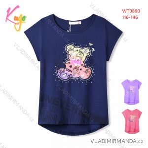 T-Shirt Kurzarm Kinder Jugend Mädchen (116-146) KUGO WT0890