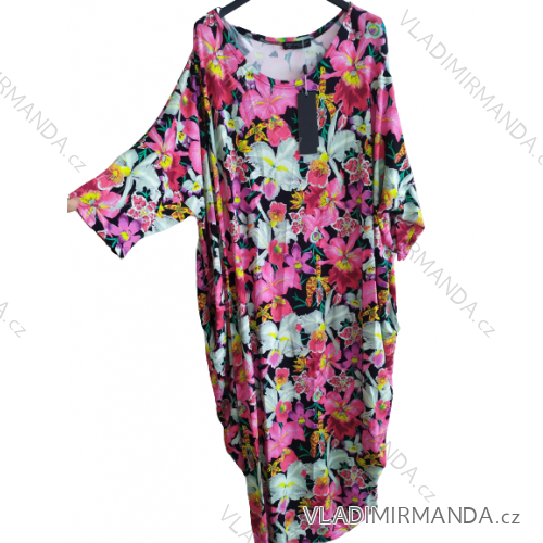 Langärmliges Damenkleid in Übergröße (XL/2XL/3XL Einheitsgröße) POLISH FASHION PMLT22JAJKOE