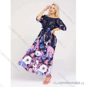Langes Sommer-Carmen-Kleid für Damen in Übergröße (XL/2XL Einheitsgröße) POLISH FASHION PMLT22PANDORA/DU