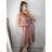 Elegantes Abendkleid für Damen mit Trägern (S/M EINHEITSGRÖSSE) ITALIAN FASHION IMPSH23C16375