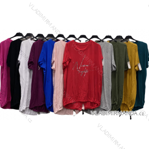 Kurzarm-Tunika für Damen in Übergröße (2XL/3XL/4XL Einheitsgröße) ITALIAN FASHION IMC23056