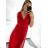 Langes Partykleid für Damen mit Trägern (S/M EINHEITSGRÖSSE) ITALIAN FASHION IMPSH243677 Beige S/M