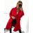 Damen langer Fleecemantel (M / L ONE SIZE) ITALIAN FASHION IMD211105 M / L rot