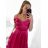 Carmen langes, trägerloses, elegantes Satin-Damenkleid (S/M ONE SIZE) ITALIAN FASHION IMPBB22B22735/DR – Limettengrün – S/M