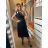 Šaty elegantní krátké bez rukávu společenské dámské (S/M ONE SIZE) ITALSKÁ MÓDA IMM22Q52233 schwarz