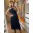 Šaty elegantní krátké bez rukávu společenské dámské (S/M ONE SIZE) ITALSKÁ MÓDA IMM22Q52233 schwarz