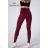 Lange Leggings DAMENLEDER (UNI S-M) ITALIENISCHE MODE IMM20FD3063 schwarz XL