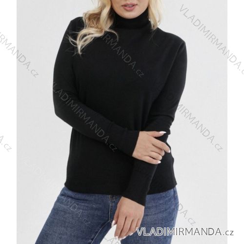 Strickpullover dünner Rollkragen Langarm Damen (L / XL ONE SIZE) ITALIAN FASHION IMD211110