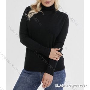 Strickpullover dünner Rollkragen Langarm Damen (L / XL ONE SIZE) ITALIAN FASHION IMD211110