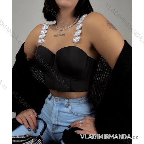 Damen-Träger-Crop-Top (Einheitsgröße S/M) ITALIAN FASHION IMPGM231126