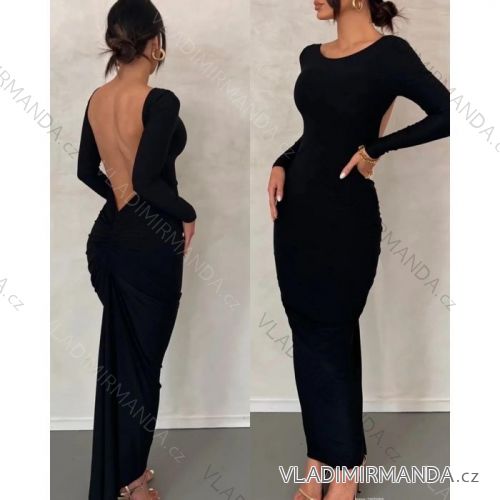 Langes Langarmkleid für Damen (S/M EINHEITSGRÖSSE) ITALIAN FASHION IMPBB22A11435