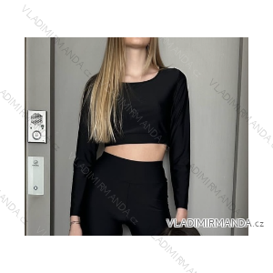 Langärmliges Crop-Top für Damen (S/M EINHEITSGRÖSSE) ITALIAN FASHION IMPBB23S4015