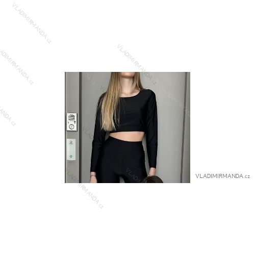 Langärmliges Crop-Top für Damen (S/M EINHEITSGRÖSSE) ITALIAN FASHION IMPBB23S4015