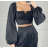 Langärmliges Crop-Top für Damen (Einheitsgröße S/M) ITALIAN FASHION IMPBB23B10882