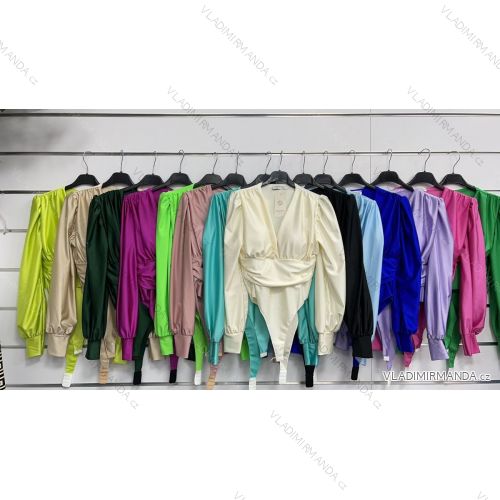 Damen-Bodybluse mit langen Ärmeln (Einheitsgröße S/M) ITALIAN FASHION IMWAS23126