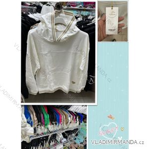 Damen Slim Hoodie Langarm (S/M EINHEITSGRÖSSE) TURKISH FASHION TMWA23131