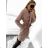 Damen langer Fleecemantel (M / L ONE SIZE) ITALIAN FASHION IMD211105 béžová M / L