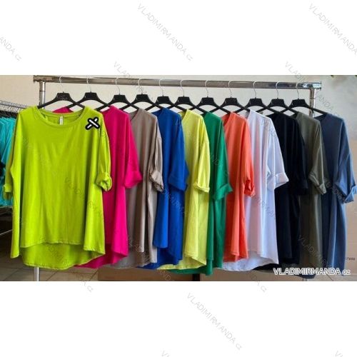 Übergroße Tunika 3/4 Langarm Damen Übergröße (3XL/4XL ONE SIZE) ITALIAN FASHION IMWT23199