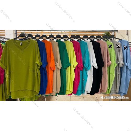 Übergroße Tunika 3/4 Langarm Damen Übergröße (3XL/4XL EINHEITSGRÖSSE) ITALIAN FASHION IMWT23200