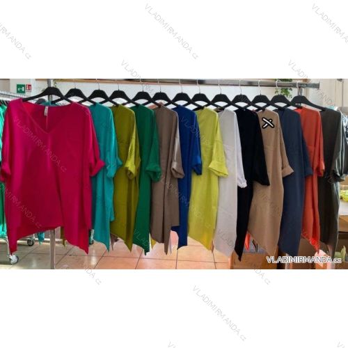 Übergroße Tunika 3/4 Langarm Damen Übergröße (2XL/3XL ONE SIZE) ITALIAN FASHION IMWT23202