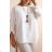 Tunika mit Anhänger Langarm Damen Plus Size (3XL/4XL ONE SIZE) ITALIAN FASHION IMWT23209