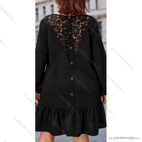 Elegantes Kleid mit langen Ärmeln aus Spitze für Damen in Übergröße (XL/2XL ONE SIZE) ITALIAN FASHION IMWT23223