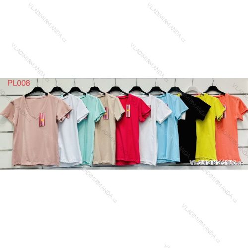 T-Shirt Kurzarm Frauen (S / M ONE SIZE) ITALIENISCHE MODE IMWK21002