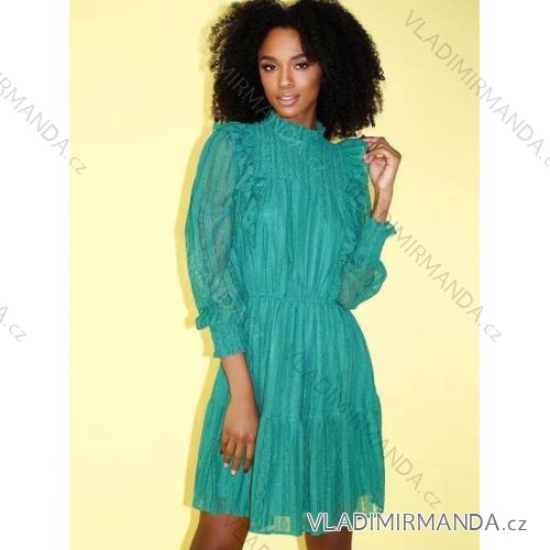 Elegantes Damenkleid mit langen Ärmeln (Einheitsgröße S/M) ITALIAN FASHION IMWB23286