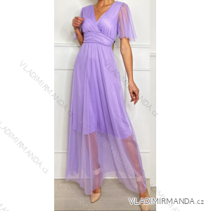Langes, lässiges Kurzarmkleid für Damen (Einheitsgröße S/M) ITALIAN FASHION IMPBB23A10566