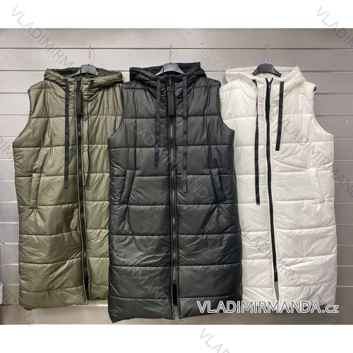 Ärmellose Damenweste mit Kapuze (S/M EINHEITSGRÖSSE) ITALIAN FASHION IMWGS23354