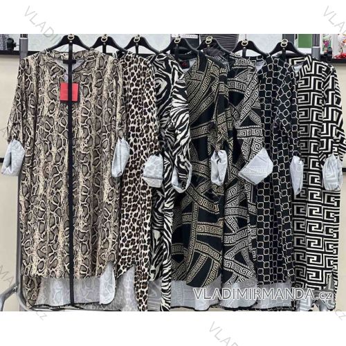 Übergroßes Langarmkleid für Damen (S/M ONE SIZE) ITALIAN FASHION IMWB23193