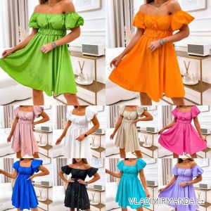 Sommer-Carmen-Langarmkleid für Damen (Einheitsgröße S/M) ITALIAN FASHION IMWK23384