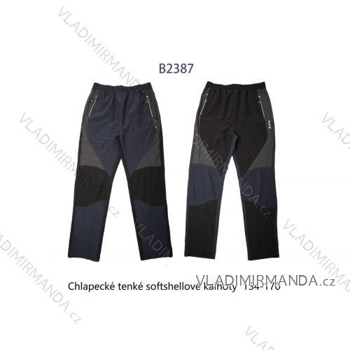 Kalhoty softshellové děstké dorost chlapecké (116-146) WOLF B2194