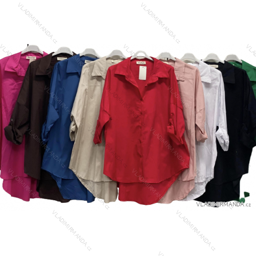 Oversize Shirt Langarm Kapuze Langarm Damen Übergröße (3XL/4XL ONE SIZE) ITALIAN FASHION IMC22652