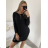 Šaty klasik bavlněné dlouhý rukáv dámské (M/L ONE SIZE) ITALSKÁ MÓDA IMD22787 Burgund M / L