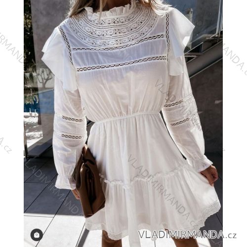 Elegantes Damen-Spitzenkleid mit langen Ärmeln (Einheitsgröße S/M) ITALIAN FASHION IMPOC236224