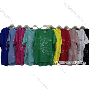 Damen-Tunika mit kurzen Ärmeln in Übergröße (2XL/3XL/4XL Einheitsgröße) ITALIAN FASHION IMC23097