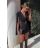 Damen-Latzhose/Kleid mit langen Ärmeln und Gürtel (Einheitsgröße S/M) ITALIAN FASHION IMM23m27030
