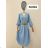 Elegantes langärmliges Kleid mit Gürtel für Damen (Einheitsgröße S/M) ITALIAN FASHION IMM23UN6139
