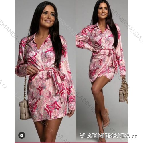 Elegantes Damenkleid mit langen Ärmeln (Einheitsgröße S/M) ITALIAN FASHION IMPOC235518