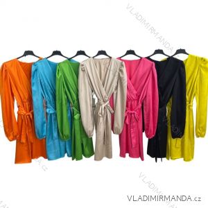 Elegantes Damenkleid mit langen Ärmeln (S/M EINHEITSGRÖSSE) ITALIAN FASHION IMPLM2380062